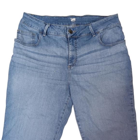 Lee Riders Classic Blue Capri Jeans Cropped Light Blue - Picture 2 of 5